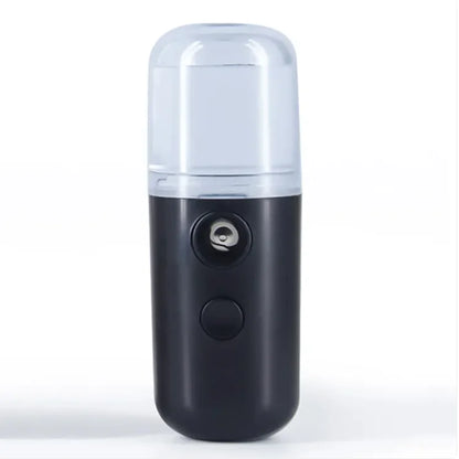 Black handheld device with a clear top on a white background