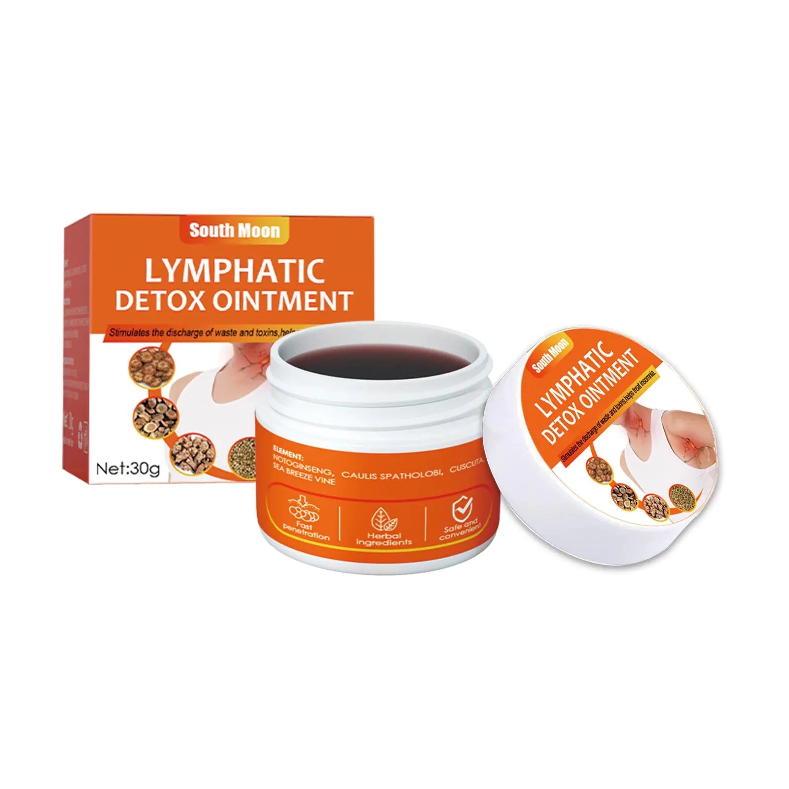 Elera Glow 30g boxed (only for foreign trade export sales, domestic sales are prohibited, purchase is equivalent to default disclaimer) South Moon Lymphatic Care Cream for Neck and Underarm