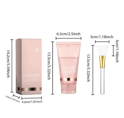 Elera Glow Face Mask 75g Plus Brush Hydrating Collagen Peel-Off Mask