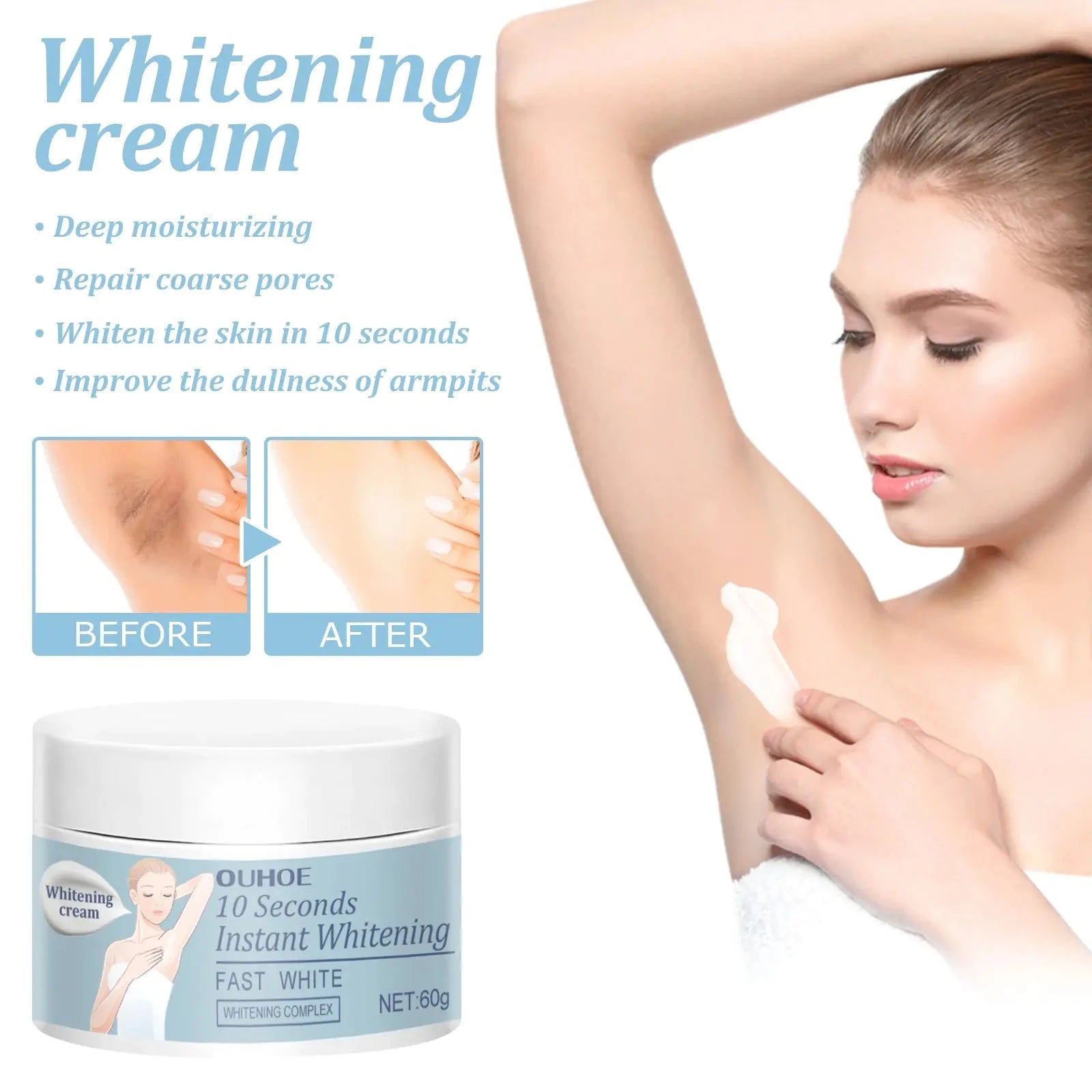 Elera Glow White Underarm Whitening Cream for Sensitive Skin Moisturizer