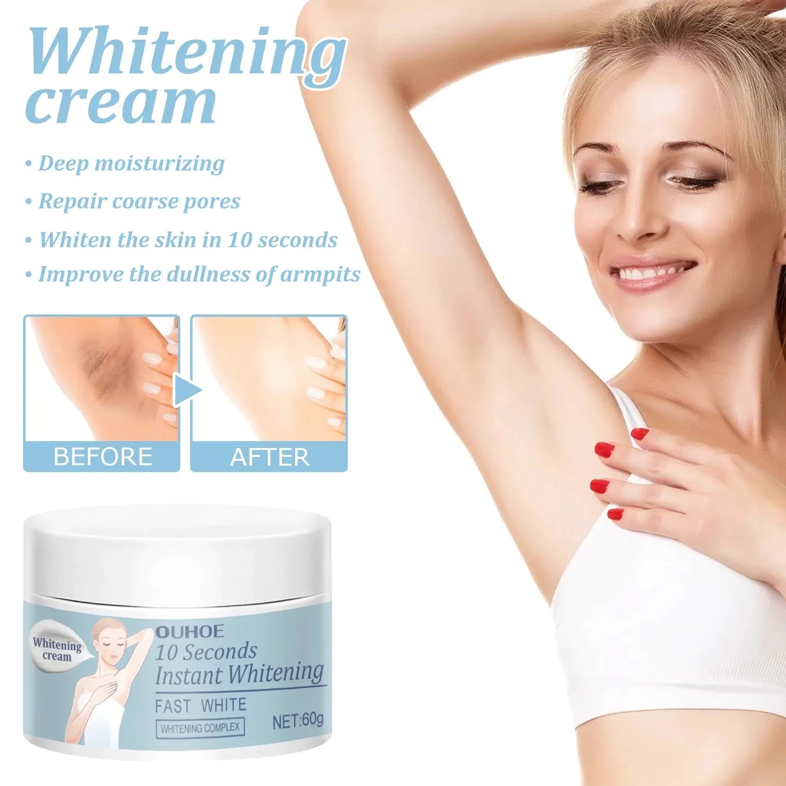 Elera Glow White Underarm Whitening Cream for Sensitive Skin Moisturizer