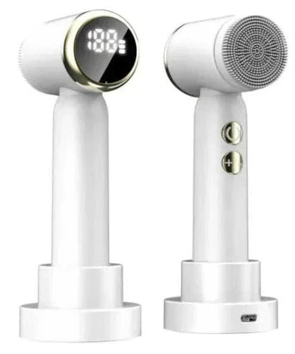 Elera Glow White / Wireless charge display 6-in-1 Ultrasonic Face Cleansing Brush